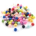 thumbnail image 5 of Pulsera de cuentas sueltas de perlas de simulación ABS con agujeros, cuentas redondas enteras, accesorios de joyería hechos a mano, 5 of 5