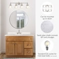 thumbnail image 3 of Augustin 35" Satin Nickel 4-Light Dimmable Vanity Light with Seeded Glass Shades, 3 of 9