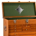thumbnail image 4 of Gerstner International Commode en Bois Dur 11 Tiroirs avec Couvercle avant, Chêne Rouge, 4 of 6