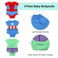 thumbnail image 3 of Disney Clothes Baby Boys 3-Pack Bodysuits – Avengers Newborn Outfit Set (Red/Blue/Green) – 3/6M, 3 of 10