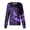 Purple, variant on LNZGNM Halloween Women's Scrub Jacket Long Sleeve Button Front Lightweight Layering Comfortable Breathable Nurse Work Hospital,Yellow(S)