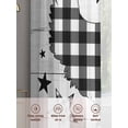 thumbnail image 6 of Farm Animals Sheer Curtains 2 Panels Set Star Hen White Wood Striped Black Plaid Sheer Window Curtains Light Filtering Rod Pocket Voile Drapes for Bedroom Living Room 52"X84", 6 of 8