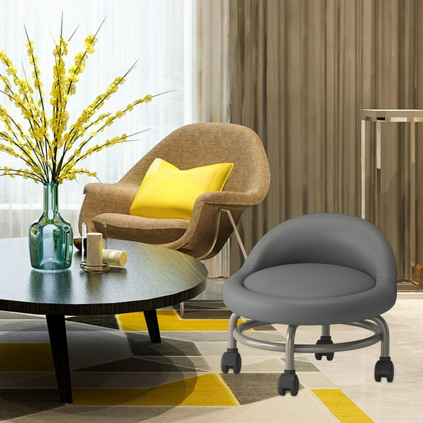 Low Rolling Stool Small Short Stools Round Rolling Stool with