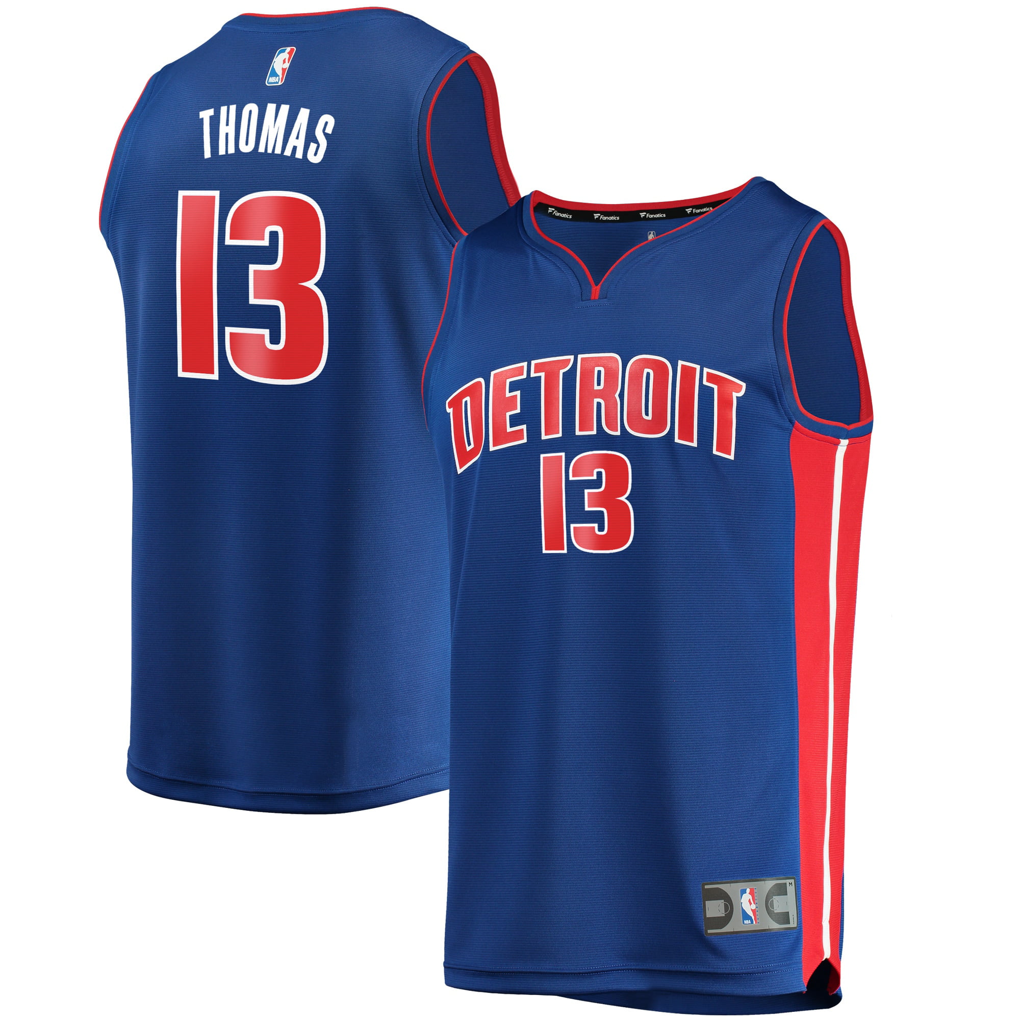 Men's Fanatics Branded Khyri Thomas Blue Detroit Pistons Fast 
