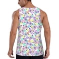 thumbnail image 3 of Xecao Butterflies on Polka Dots Men's Tank Top Workout Quick Dry Sleeveless Gym Jogging Muscle Shirts Summer Swim Beach Tops, 3 of 9