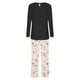 thumbnail image 5 of Puntoco Conjunto de pijama cómodo para mujer, conjunto de pijama con parte superior y pantalones casuales con estampado degradado para mujer, 5 of 5