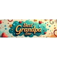 thumbnail image 4 of LUUFILx Best Grandpa Ever Backdrop Banner Grandfather Day Party Decorations Heart Design Background for Birthday Celebration Event Photography Props, 4 of 8