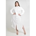 thumbnail image 1 of Vestido camisero bolsillo lentejuela Roman Fashion /Tallas Extras, 3838 (Blanco) blanco 42, 1 of 7