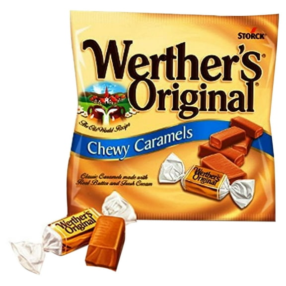 Werther’s Original Chewy Caramels – 2.4 oz (Pack of 4) Soft & Creamy Caramel Candy
