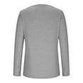 thumbnail image 4 of Jewelreauty Womens Loose Long Sleeve Shirts Pullover Solid Color Casual T-Shirts Lightweight Round Neck Tops (S, Gray), 4 of 5