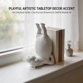 thumbnail image 2 of Hippo Bookends, Heavy Resin Animal Book Holders, Creative Yoga Hippo Statue — Resin Handstand Animal Figurine for Bookshelves, Desks, Offices, and Home Decor, 2 of 6