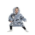 thumbnail image 2 of Wearable Blanket Hoodie for Adults Sherpa All Patterns Oversized Sweatshirt Blanket with Pockets, 2 of 6