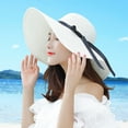 thumbnail image 3 of Sombrero Sonducket fibra fresca resistente rayos UV transpirable playa parque Blanco crema, 3 of 6