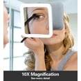thumbnail image 5 of 10X MAGNIFYING LIGHTED MAKEUP MIRROR Daylight LED Vanity Bathroom Travel Compact, 5 of 6