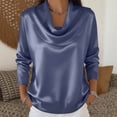 thumbnail image 4 of BUIGTTKLOP Womens Satin Blouse V Neck Long Sleeve Dressy Tops Trendy Fashion Business Casual Outfit 2026, 4 of 6
