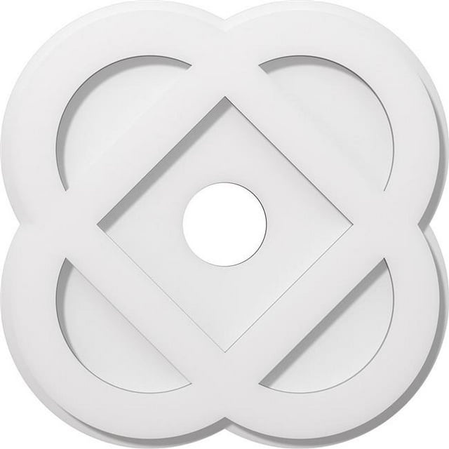 Ekena Millwork CMP16CE-03000 16 in. OD x 3 in. ID Square Charlotte Architectural Grade PVC Contemporary Ceiling Medallion