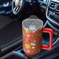 thumbnail image 4 of 40oz Holiday Tumbler with Lid and Straw Leak Proof Stainless Steel Cup Merry Christmas Coffee Water Bottle Gift, 4 of 4