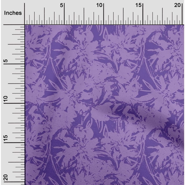 oneOone Velvet Purple Fabric Florals Craft Projects Decor Fabric Printed By The Yard 58 Inch Wide