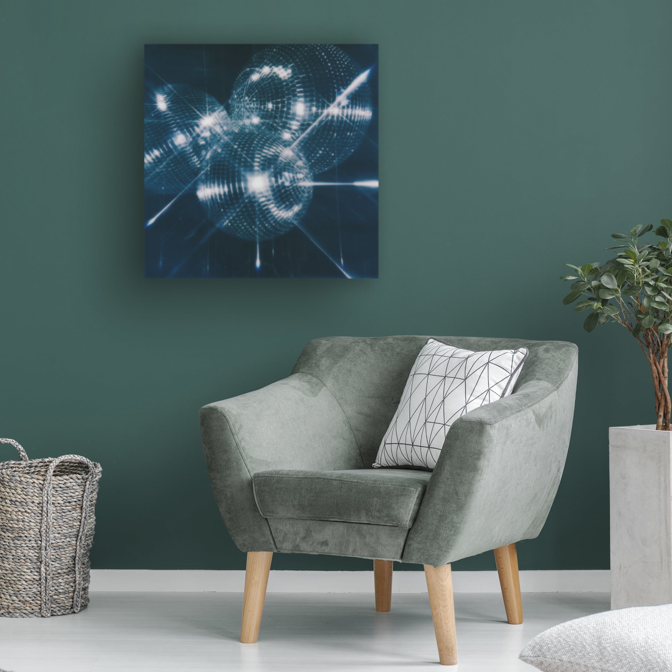 Canvas Wall Art - Samantha Hearn 'Disco Balls On Film' Wall Art for Living Room, Bedroom, or Office D?cor by Trademark Fine Art - 24 x 24 Inches