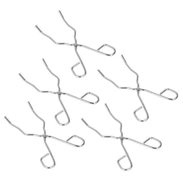 Alicates De Abrazadera Para Pinzas De Crisol Pinzas De Crisol De Acero Inoxidable Resistentes A La Oxidación 5 Piezas Mordazas Antideslizantes Convexas Versátiles Para Anggrek Hardware
