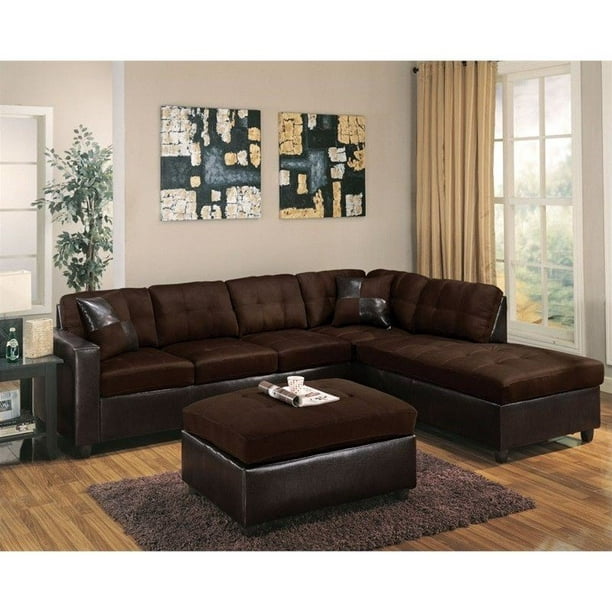 Acme Furniture Milano Faux Leather 2, Milano Leather 2 Piece Chaise Sectional Sofa