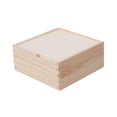 thumbnail image 2 of Transemion Wooden Box Jewelry Storage Case With Lid Portable Candy Display Box Container For DIY Home Decorations Add Beads Flowers wood color 18x18x8cm, 2 of 6