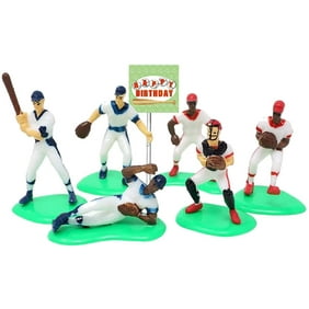 6pc Baseball Team Cake Adornments 1 set (2.5 inches)