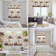 thumbnail image 6 of Farmhouse Vintage Kitchen Curtains Sets for Windows 24 Inch Length, Country Cotton Book Butterfly Art Rod Pocket Window Treatments Tier Curtains and Valances Set for Bedroom/Bathroom, 6 of 8