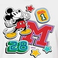 thumbnail image 3 of Disney - Mickey Mouse - Stitched Collegiate Patches - Juniors Cropped Cotton Blend T-Shirt, 3 of 5
