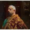 thumbnail image 2 of Leon Wyczółkowski 12x12 Black Ornate Wood Framed Double Matted Museum Art Print Titled: Portrait of Erazm Barącz (1908), 2 of 5