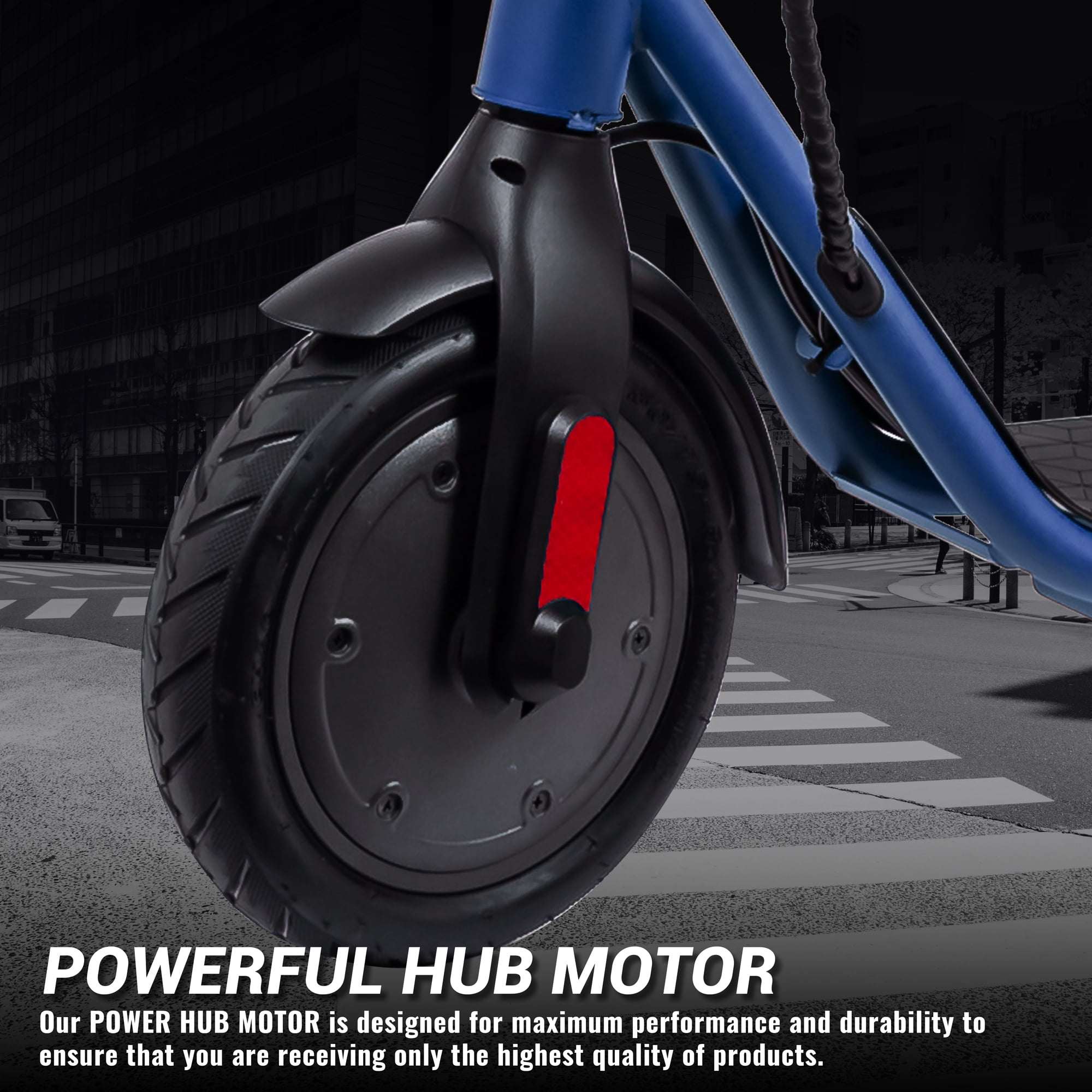 Electric Scooter for Adults Scooter Foldable Escooter 15.5 mph Max Speed with 350W Motor E-Scooter for Commuter (Blue)