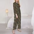 thumbnail image 3 of Goofa Daisies Flowers Printed Women’s 2 Piece Pajama Set Super,Pajamas Women's Long Sleeve Sleepwear Soft Button Down Loungewear Pjs Lounge Set Nightwear-Small, 3 of 9