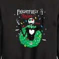 thumbnail image 3 of The Nightmare Before Christmas - Frightfully Festive Wreath - Toddler And Youth Crewneck Fleece Sweatshirt, 3 of 5
