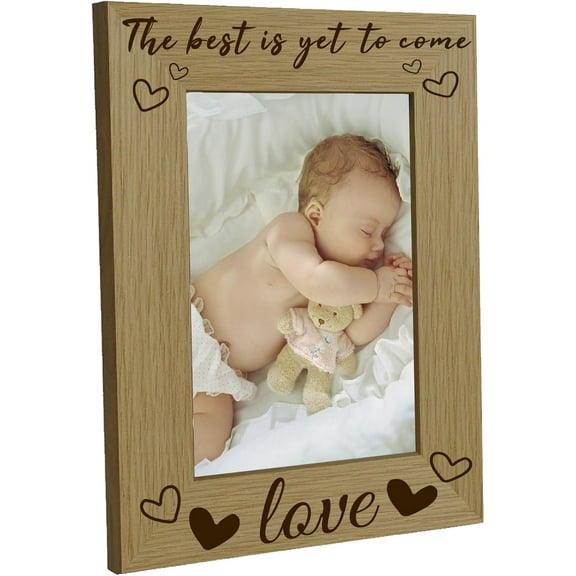 Heart Photo Frame Wood Pictures Frame Love Brown Wall Mounting Display Pictures Poster 4x6