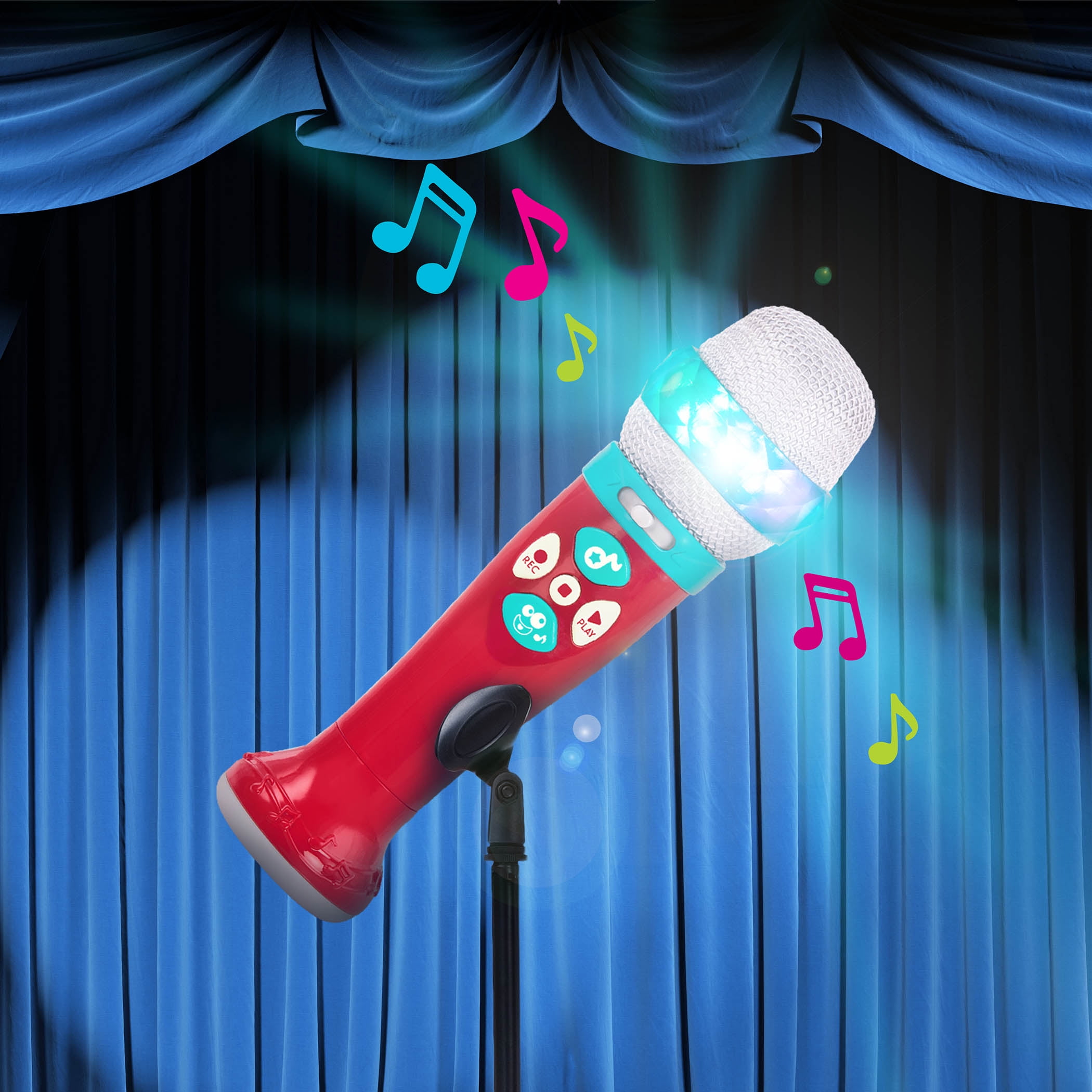 Battat Musical Light Show Microphone Kids Mic with Songs, Toddler and Preschool Toys
