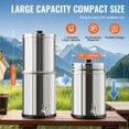 thumbnail image 5 of Gravity Fed Water Filter System 1.5G 304 Stainless Steel Countertop Water Filtration Reduces Lead and 99% Chlorine with 2 Carbon Filters and Spigot for Home Camping RV, 5 of 7