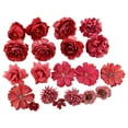 thumbnail image 2 of Faux Flower Heads, Mini Charming Color Artificial Flower Heads, Fake Flowers, Small Assorted Fabric Flower Heads for Craft, Garland, Wedding, Party, DIY Spring Home Decoration Red, 2 of 9