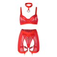 thumbnail image 4 of Gibobby Ropa interior mujer sexy Ropa Dormir Mujer Sexy Accesorios erotico Ropa Sexi para Mujer lencería de Princesa Brasier y calzon Mujer Tanga Sexy Mujer(Rojo, CH), 4 of 5