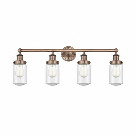 

Innovations Lighting - Dover - 4 Light Bath Vanity In Industrial Style-10 Inches