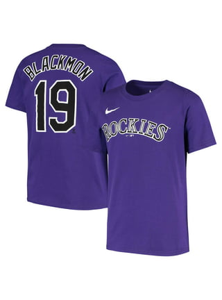 Charlie Blackmon Colorado Rockies Majestic Youth Player Name & Number T- Shirt - Purple