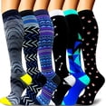 thumbnail image 1 of Chaussettes de Compression Femmes & Hommes 20-30mmHg - Meilleur Soutien pour la Course, le Sport, la Randonnée, les Voyages en Avion, la Circulation, 1 of 7