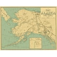 thumbnail image 2 of Punnet 18x15 Gold Ornate Wood Framed with Double Matting Museum Art Print Titled - Alaska, British Possessions, Russia - Punnet 1897, 2 of 4