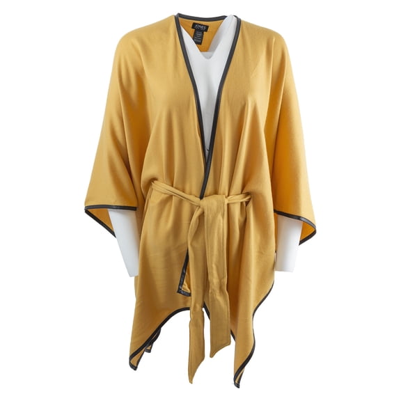 Adult Women's Super Soft Belted Wrap with PU Trim