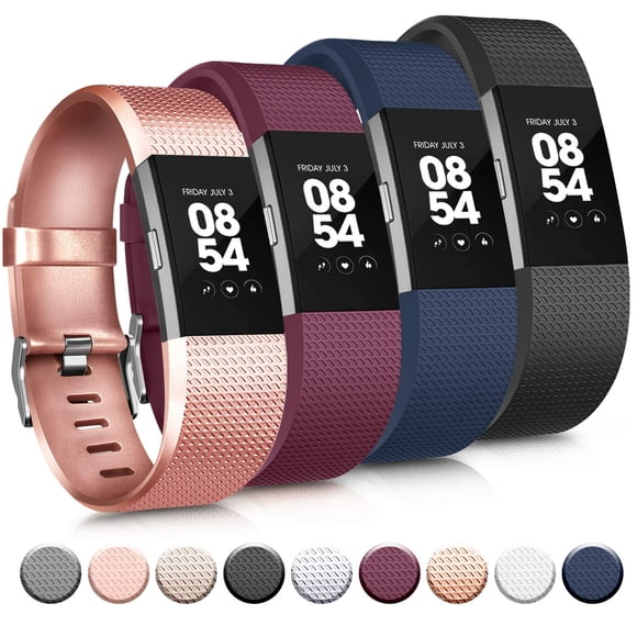 Tobfit Paquete de 4 Correas Deportivas para Fitbit Charge 2