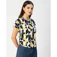 thumbnail image 3 of Moomaya Round Neck Short Sleeve Printed Loose Fit Top - Women's Casual Top, 3 of 9