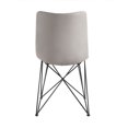 thumbnail image 4 of Limari Home Naomi 19" Modern Faux Leather/Metal Dining Chairs in Gray (Set of 2), 4 of 5