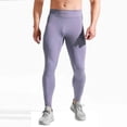 thumbnail image 2 of FRSASU Collants de Course Thermiques pour Hommes Leggings de Compression d'Entraînement Pantalons de Cyclisme pour Hommes Randonnée Jogging Violet, 2 of 4