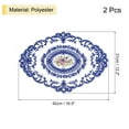 thumbnail image 2 of 2 Paquetes salvamanteles Unique Bargains Encaje Retro 12X16 pulgadas Ovalado Azul oscuro, 2 of 7