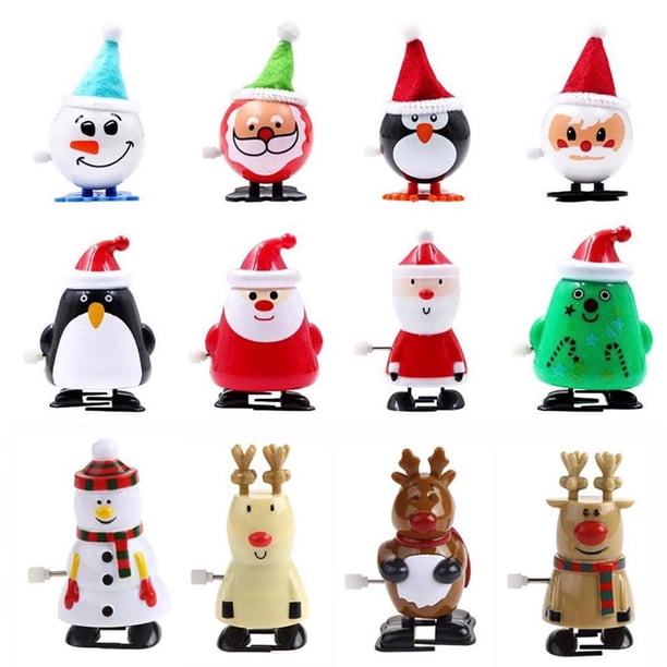 De Juguetes De Cuerda De Dibujos Animados, Juguetes De Cuerda De Papá Noel, Regalos De Navidad Para Niños 12 Uds. Cateissary HA038044-00