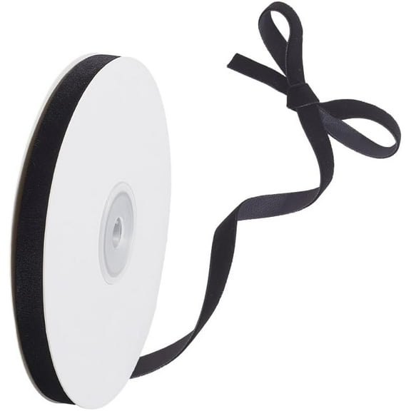 Velvet Ribbons Garment Accessories Black 3/8 inch(10mm) 10.00 Yards(9.14m)/Roll Black